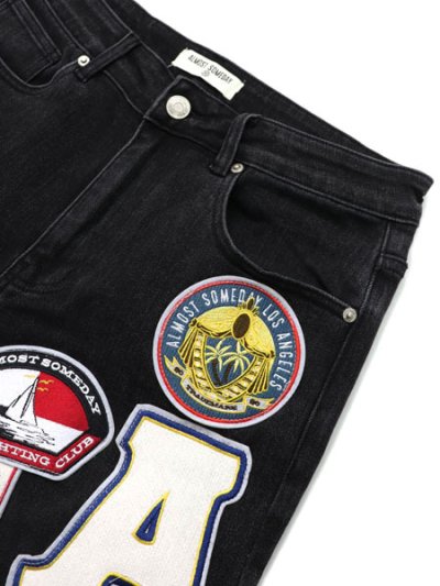 画像3: 【送料無料】ALMOST SOMEDAY PATCHWORK JORTS BLACK