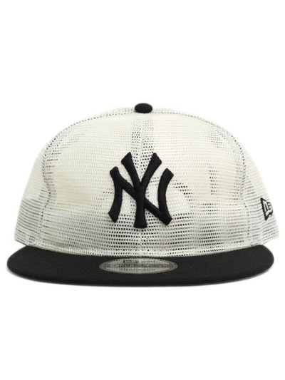 画像2: NEW ERA 9FIFTY TRUCKER ALL MESH YANKEES CRM/BLK