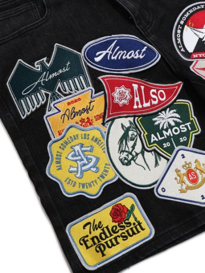 画像7: 【送料無料】ALMOST SOMEDAY PATCHWORK JORTS BLACK