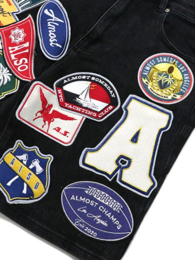 画像6: 【送料無料】ALMOST SOMEDAY PATCHWORK JORTS BLACK
