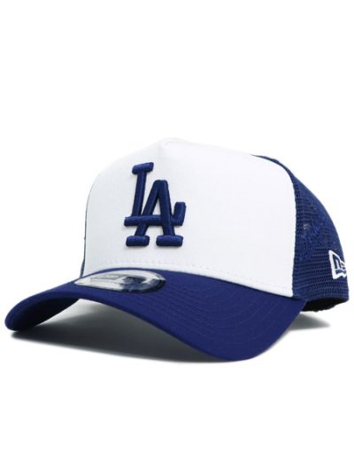 画像1: NEW ERA 9FORTY A-FRAME TRUCKER DODGERS WHT/DRYL