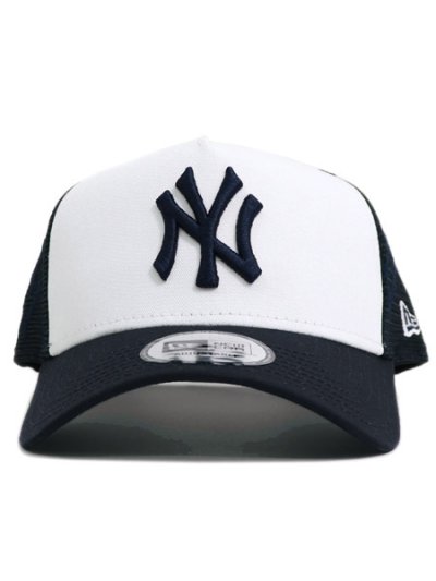 画像2: NEW ERA 9FORTY A-FRAME TRUCKER YANKEES WHT/NVY