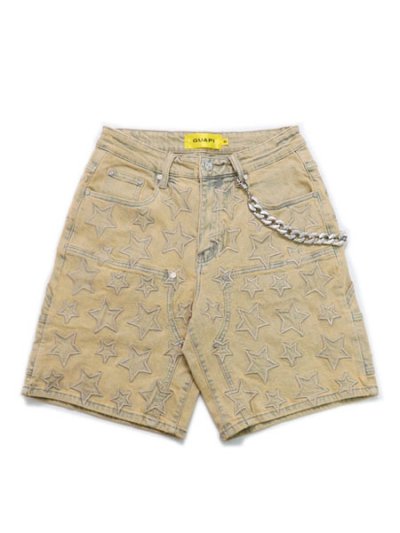 画像1: 【送料無料】GUAPI VINTAGE STARS DENIM SHORTS
