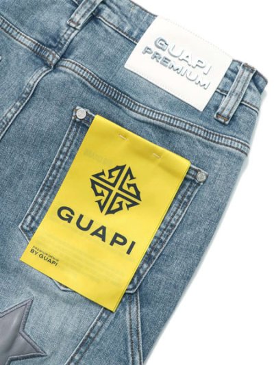 画像5: 【送料無料】GUAPI AQUA BLUE VINTAGE STARS DENIM