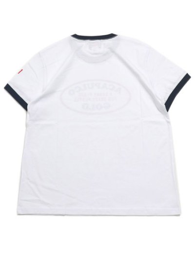 画像2: ACAPULCO GOLD OVAL LOGO LADY'S RINGER TEE WHITE/NAVY