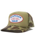ACAPULCO GOLD OVAL LOGO TRUCKER CAP CAMO