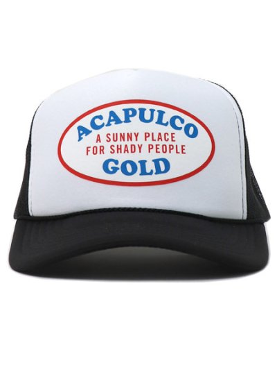 画像2: ACAPULCO GOLD OVAL LOGO TRUCKER CAP BLACK/WHITE 