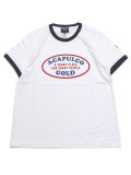 ACAPULCO GOLD OVAL LOGO LADY'S RINGER TEE WHITE/NAVY