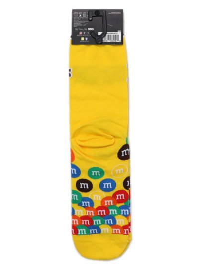 画像2: ODD SOX M&MS PILE YELLOW CREW SOCKS