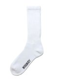 WHIMSY SOCKS LOOSE GUAGE RIB SOCKS WHITE