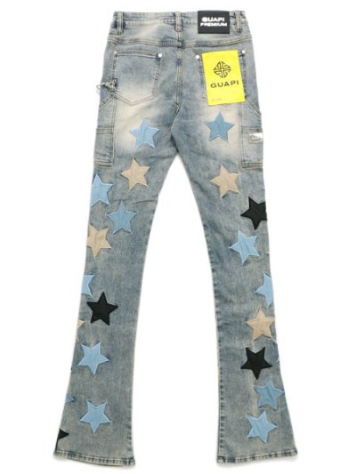 画像2: 【送料無料】GUAPI POWDER BLUE VINTAGE STARS DENIM