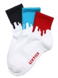 LIXTICK DRIP SOCKS 3PACK 2ND BLUE/RED/BLACK