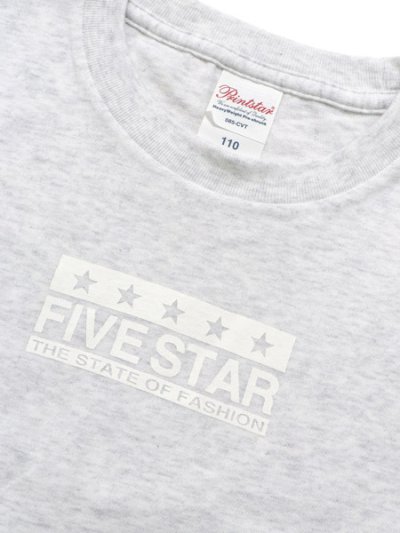 画像3: 【KIDS】FIVE STAR FIVE STAR KIDS TEE-ASH/WHITE