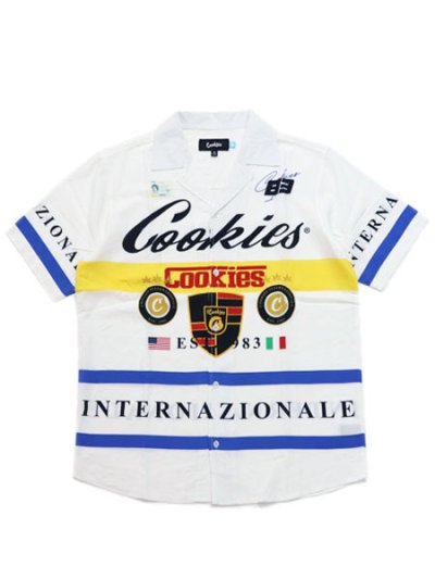 画像1: 【送料無料】COOKIES CLOTHING LAKE COMO SS WOVEN SHIRT WHITE