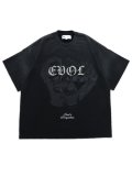 【送料無料】EVOL BY FUTURE EVOL RHINESTONES SPLIT SKULL TEE FADED B