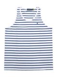 【送料無料】POLO RALPH LAUREN STRIPED TANK TOP WHITE/OLD ROYAL