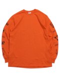 Rap Attack RAPPER'S TATTOO L/S TEE ORANGE/BLACK