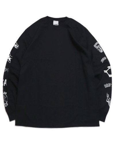 画像1: Rap Attack RAPPER'S TATTOO L/S TEE BLACK/WHITE