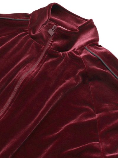 画像3: 【送料無料】PRO CLUB VELOUR TRACK JACKET BURGUNDY