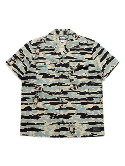 画像2: 【送料無料】BILLIONAIRE BOYS BB TIGER CAMO CAMP COLLAR SHIRT MOJAVE.D