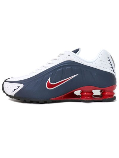 画像1: 【送料無料】NIKE SHOX R4 MIDNIGHT NAVY/GYM RED/WHITE