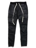 【送料無料】mnml CARGO DRAWCORD PANTS WAXED BLACK