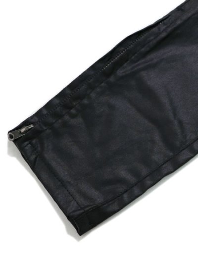 画像6: 【送料無料】mnml CARGO DRAWCORD PANTS WAXED BLACK