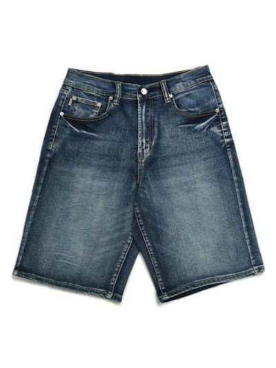 画像1: 【送料無料】PRO CLUB HW RELAXED FIT DENIM SHORT DK STONEWASH