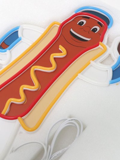 画像3: 【送料無料】FOCO DODGER DOG LED NEON LIGHT UP MASCOT SIGN