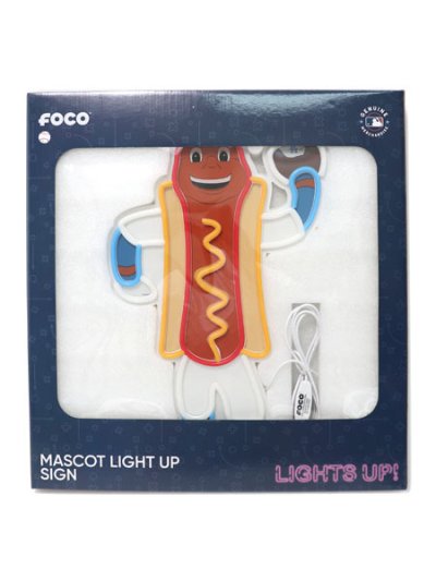 画像1: 【送料無料】FOCO DODGER DOG LED NEON LIGHT UP MASCOT SIGN