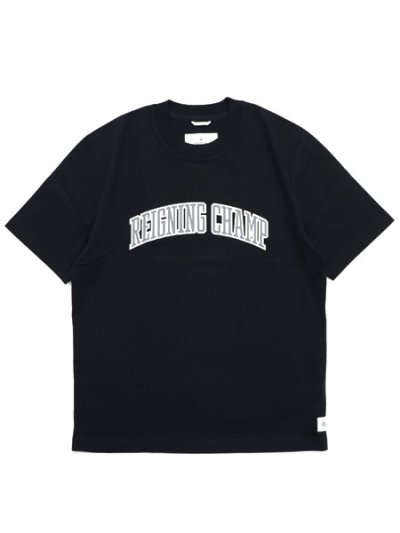 画像1: 【送料無料】REIGNING CHAMP MW JERSEY COLLEGIATE STANDARD TEE BK/WH