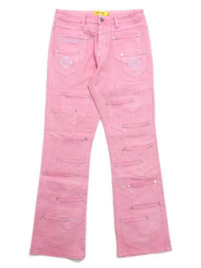 画像1: 【送料無料】GUAPI FRENCH ROSE POCKETS FLARED DENIM