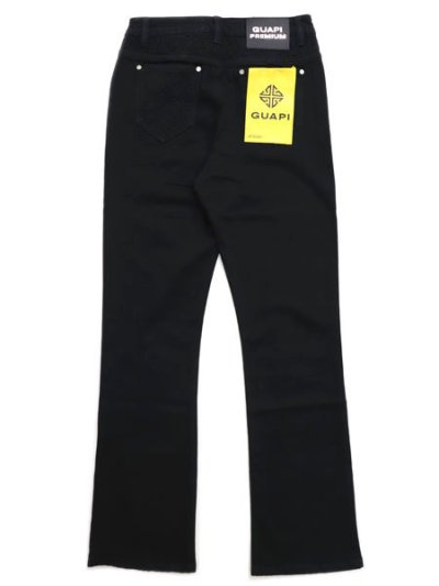 画像2: 【送料無料】GUAPI OBSIDIAN BLACK BASICS FLARED DENIM