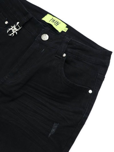 画像3: 【送料無料】PAIN LAB JET BLACK SKINNY DENIM