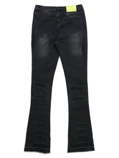 画像2: 【送料無料】PAIN LAB WASHED BLACK STACKED DENIM