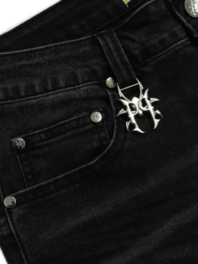 画像6: 【送料無料】PAIN LAB WASHED BLACK SKINNY DENIM