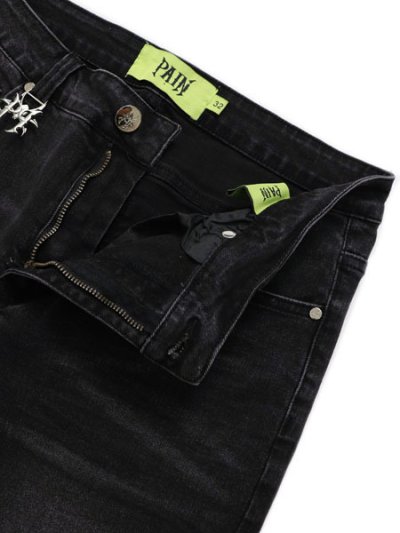 画像4: 【送料無料】PAIN LAB WASHED BLACK SKINNY DENIM