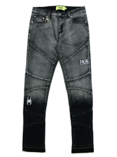 画像1: 【送料無料】PAIN LAB GREY FADE SKINNY DENIM