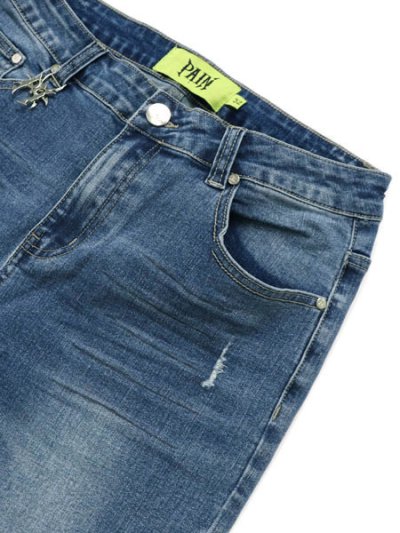 画像3: 【送料無料】PAIN LAB AQUA BLUE SKINNY DENIM