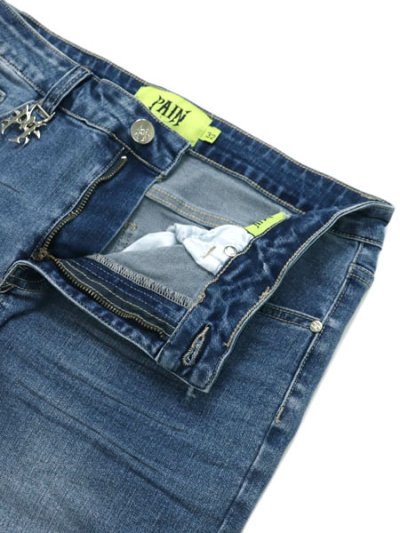 画像4: 【送料無料】PAIN LAB AQUA BLUE STACKED DENIM