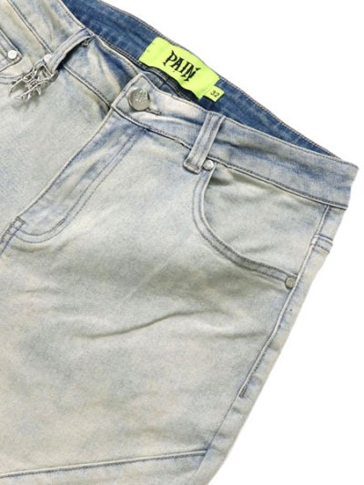 画像3: 【送料無料】PAIN LAB BLUE FADE SKINNY DENIM