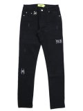 【送料無料】PAIN LAB JET BLACK SKINNY DENIM