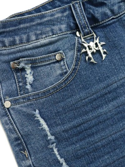 画像6: 【送料無料】PAIN LAB AQUA BLUE STACKED DENIM