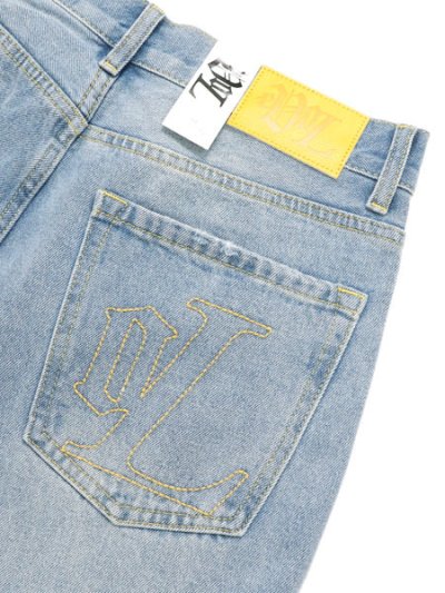 画像5: 【送料無料】EVOL BY FUTURE EVOL HEARTS DENIM SHORT LIGHT WASH DENIM