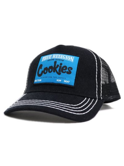 画像1: TRUE RELIGION COOKIES SUPER T TRUCKER WASHED BLACK