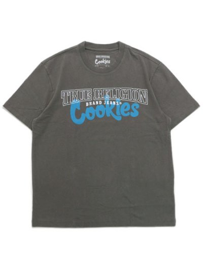 画像1: 【送料無料】TRUE RELIGION COOKIES BOXY WASHED ARCHS TEE GRANITE GY