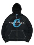 【送料無料】TRUE RELIGION COOKIES EMBROIDERED ZIP HOODIE