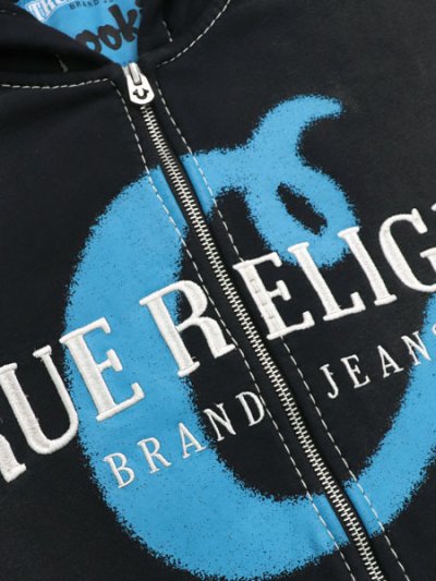 画像3: 【送料無料】TRUE RELIGION COOKIES EMBROIDERED ZIP HOODIE