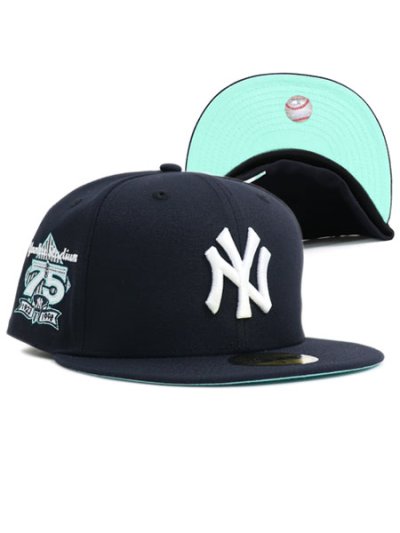 画像1: NEW ERA 59FIFTY CS YANKEES 75TH U/TIFFANY FB NVY