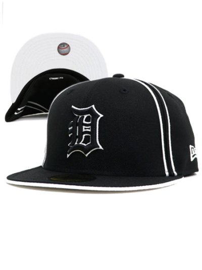 画像1: NEW ERA 59FIFTY CS TIGERS PIPING U/GY FB BLK/WHT